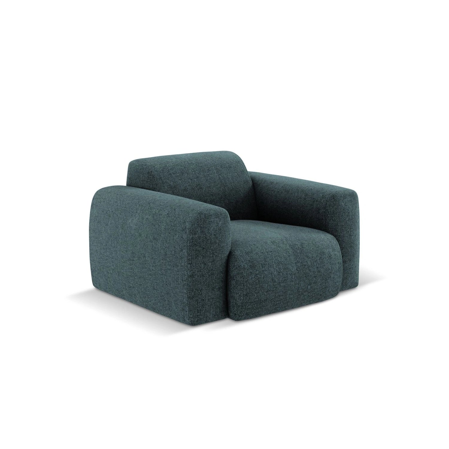 Nolio Sessel aus Chenille in Petrol (Haga 78), 105x95x72 cm von Cosmopolitan Design – Bild 4