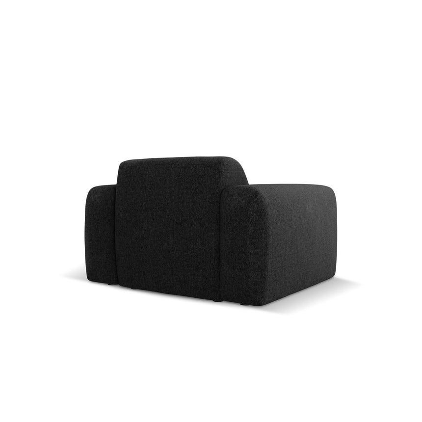 Nolio Sessel aus Chenille in Schwarz (Haga 19), 105x95x72 cm von Cosmopolitan Design – Bild 5