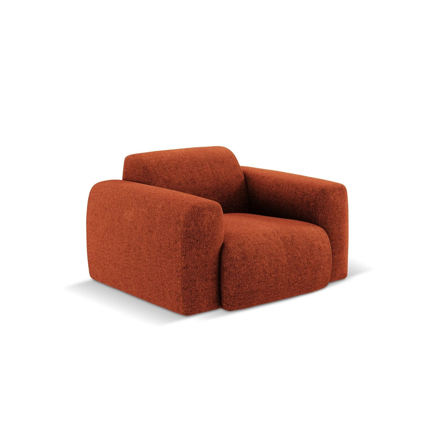 Nolio Sessel aus Chenille in Terrakotta (Haga 44), 105x95x72 cm von Cosmopolitan Design – Bild 4