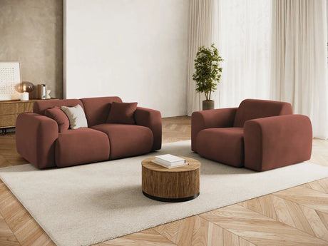 Nolio Sessel aus Samt in Cuoio (Casino Cuoio), 105x95x72 cm von Cosmopolitan Design – Bild 2