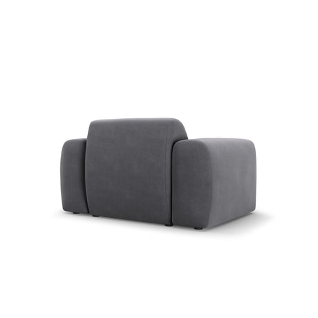 Nolio Sessel aus Samt in Dunkelgrau (Casino Graphite), 105x95x72 cm von Cosmopolitan Design – Bild 5