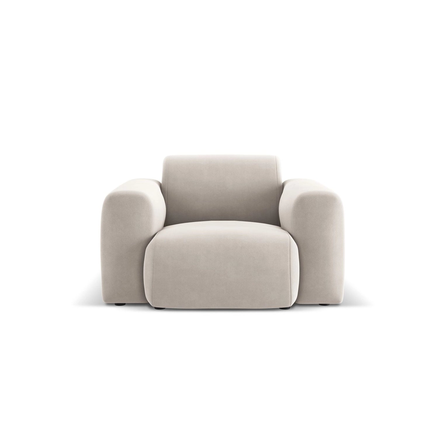 Nolio Sessel aus Samt in Hellbeige (Casino Pearl), 105x95x72 cm von Cosmopolitan Design – Bild 1
