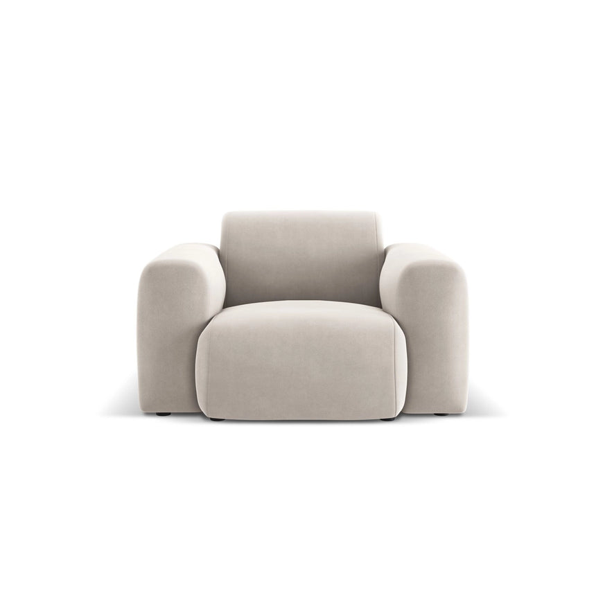 Nolio Sessel aus Samt in Hellbeige (Casino Pearl), 105x95x72 cm von Cosmopolitan Design – Bild 1