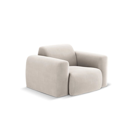 Nolio Sessel aus Samt in Hellbeige (Casino Pearl), 105x95x72 cm von Cosmopolitan Design – Bild 4