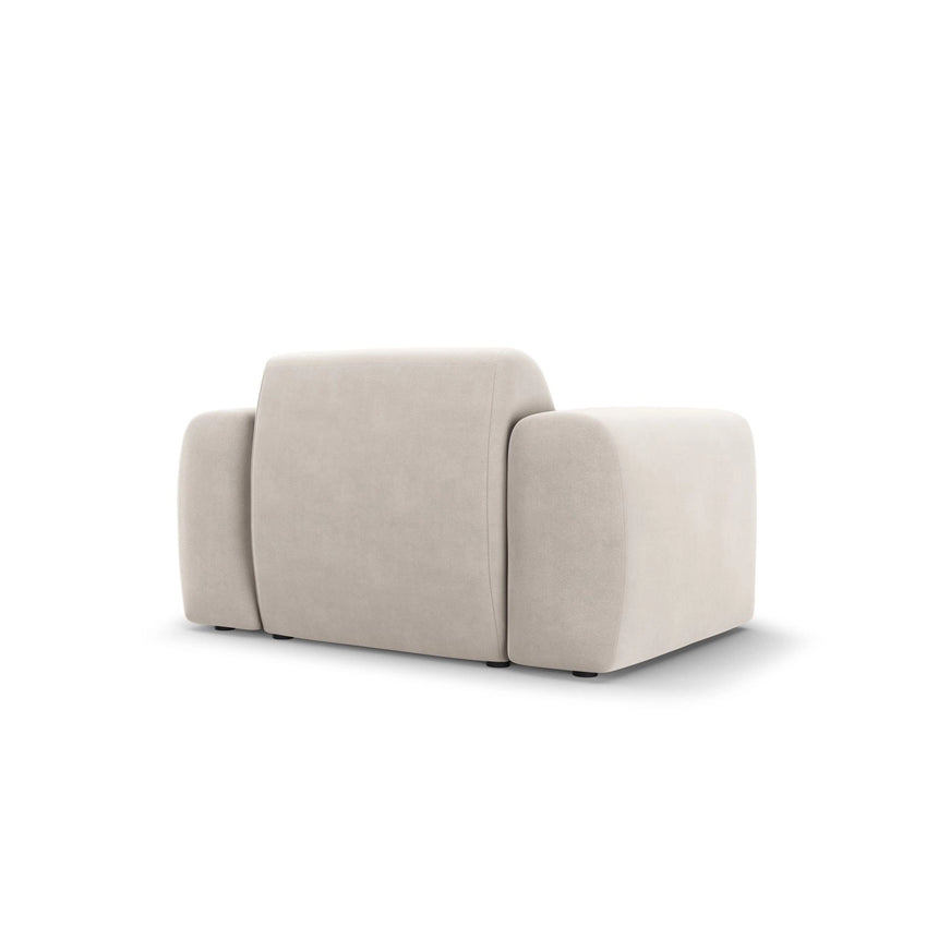 Nolio Sessel aus Samt in Hellbeige (Casino Pearl), 105x95x72 cm von Cosmopolitan Design – Bild 5