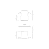 Nolio Sessel aus Samt in Hellgrau (Casino Ash), 105x95x72 cm von Cosmopolitan Design – Bild 3