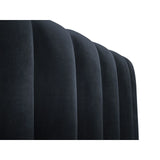 Palma Bett mit Kopfteil und Stauraum aus Samt in Dunkelblau (Bluvel 89), 180x200 cm von Cosmopolitan Design – Bild 5