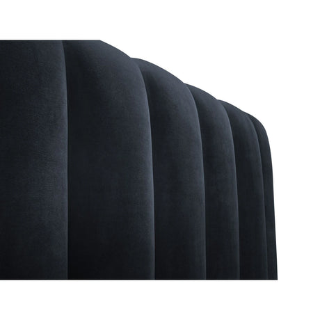 Palma Bett mit Kopfteil und Stauraum aus Samt in Dunkelblau (Bluvel 89), 180x200 cm von Cosmopolitan Design – Bild 5
