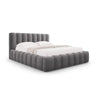 Palma Bett mit Kopfteil und Stauraum aus Samt in Grau (Bluvel 14), 200x200 cm von Cosmopolitan Design – Bild 1