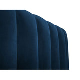 Palma Bett mit Kopfteil und Stauraum aus Samt in Königsblau (Bluvel 86), 180x200 cm von Cosmopolitan Design – Bild 5