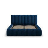 Palma Bett mit Kopfteil und Stauraum aus Samt in Königsblau (Bluvel 86), 200x200 cm von Cosmopolitan Design – Bild 2