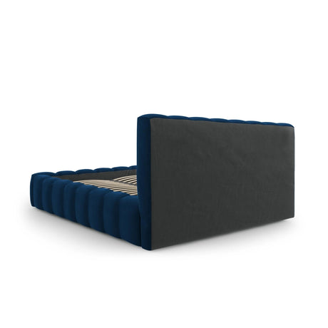 Palma Bett mit Kopfteil und Stauraum aus Samt in Königsblau (Bluvel 86), 200x200 cm von Cosmopolitan Design – Bild 4