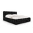 Palma Bett mit Kopfteil und Stauraum aus Samt in Schwarz (Bluvel 19), 200x200 cm von Cosmopolitan Design – Bild 1