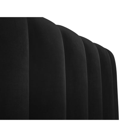 Palma Bett mit Kopfteil und Stauraum aus Samt in Schwarz (Bluvel 19), 200x200 cm von Cosmopolitan Design – Bild 5
