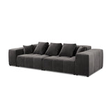 Rome 3-Sitzer Sofa aus Samt in Dunkelgrau (Salvador 18), 320x120x75 cm von Cosmopolitan Design – Bild 1