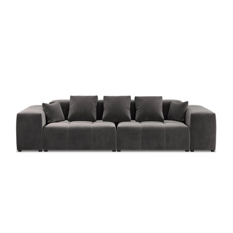 Rome 3-Sitzer Sofa aus Samt in Dunkelgrau (Salvador 18), 320x120x75 cm von Cosmopolitan Design – Bild 3