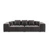 Rome 3-Sitzer Sofa aus Samt in Dunkelgrau (Salvador 18), 320x120x75 cm von Cosmopolitan Design – Bild 3