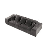 Rome 3-Sitzer Sofa aus Samt in Dunkelgrau (Salvador 18), 320x120x75 cm von Cosmopolitan Design – Bild 4