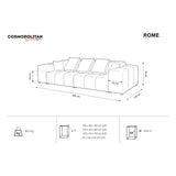 Rome 3-Sitzer Sofa aus Samt in Flaschengrün (Salvador 7), 320x120x75 cm von Cosmopolitan Design – Bild 2