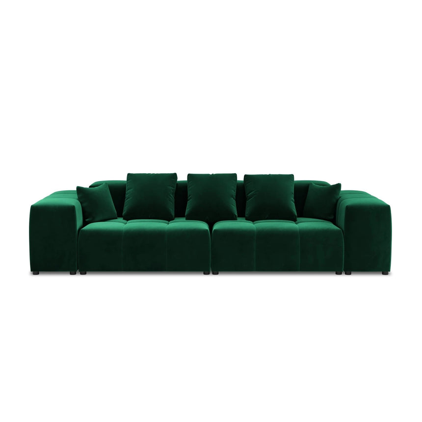 Rome 3-Sitzer Sofa aus Samt in Flaschengrün (Salvador 7), 320x120x75 cm von Cosmopolitan Design – Bild 3