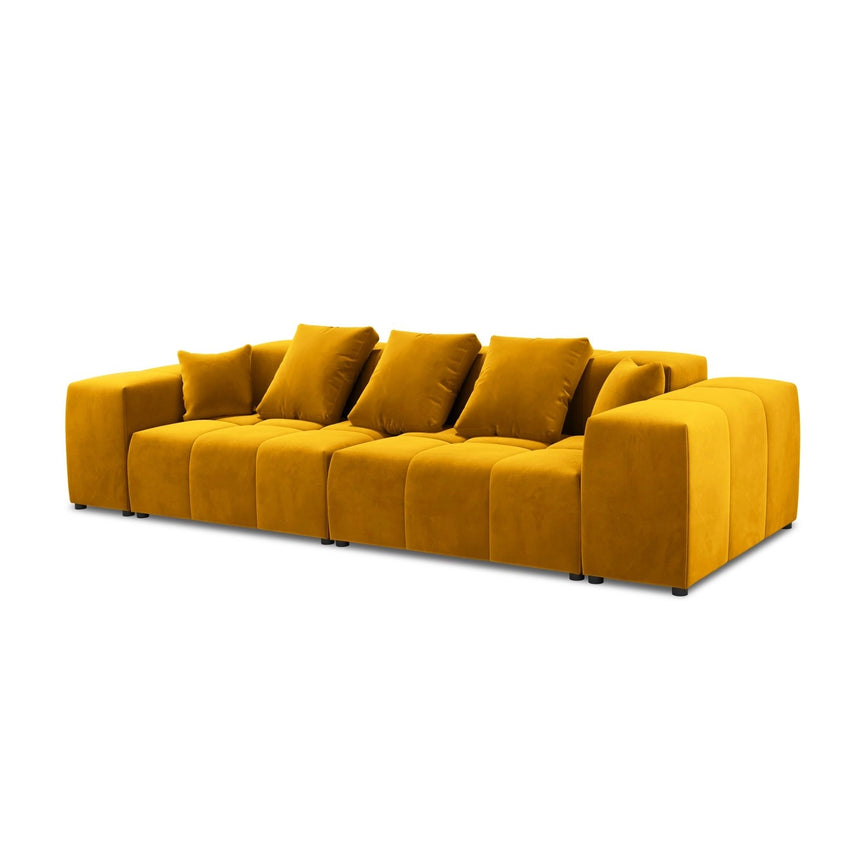 Rome 3-Sitzer Sofa aus Samt in Gelb (Salvador 10), 320x120x75 cm von Cosmopolitan Design – Bild 1