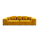 Rome 3-Sitzer Sofa aus Samt in Gelb (Salvador 10), 320x120x75 cm von Cosmopolitan Design – Bild 3