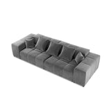 Rome 3-Sitzer Sofa aus Samt in Grau (Salvador 17), 320x120x75 cm von Cosmopolitan Design – Bild 4