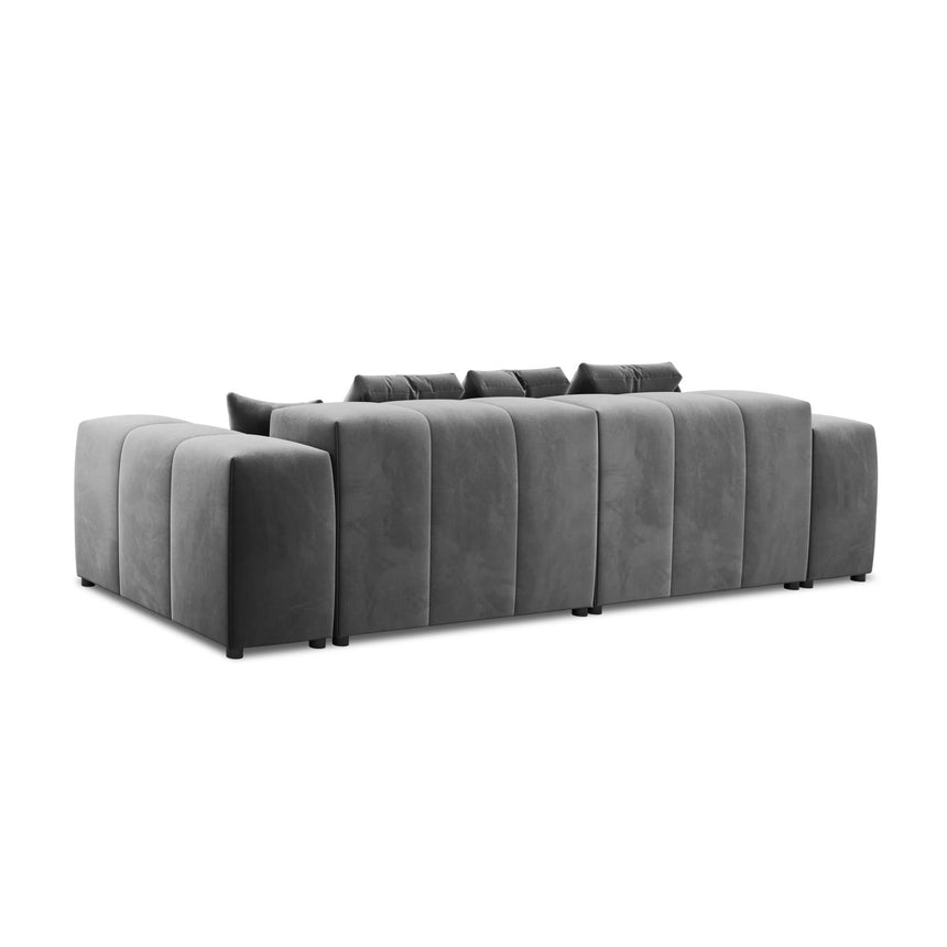 Rome 3-Sitzer Sofa aus Samt in Grau (Salvador 17), 320x120x75 cm von Cosmopolitan Design – Bild 5