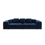 Rome 3-Sitzer Sofa aus Samt in Königsblau (Salvador 5), 320x120x75 cm von Cosmopolitan Design – Bild 3