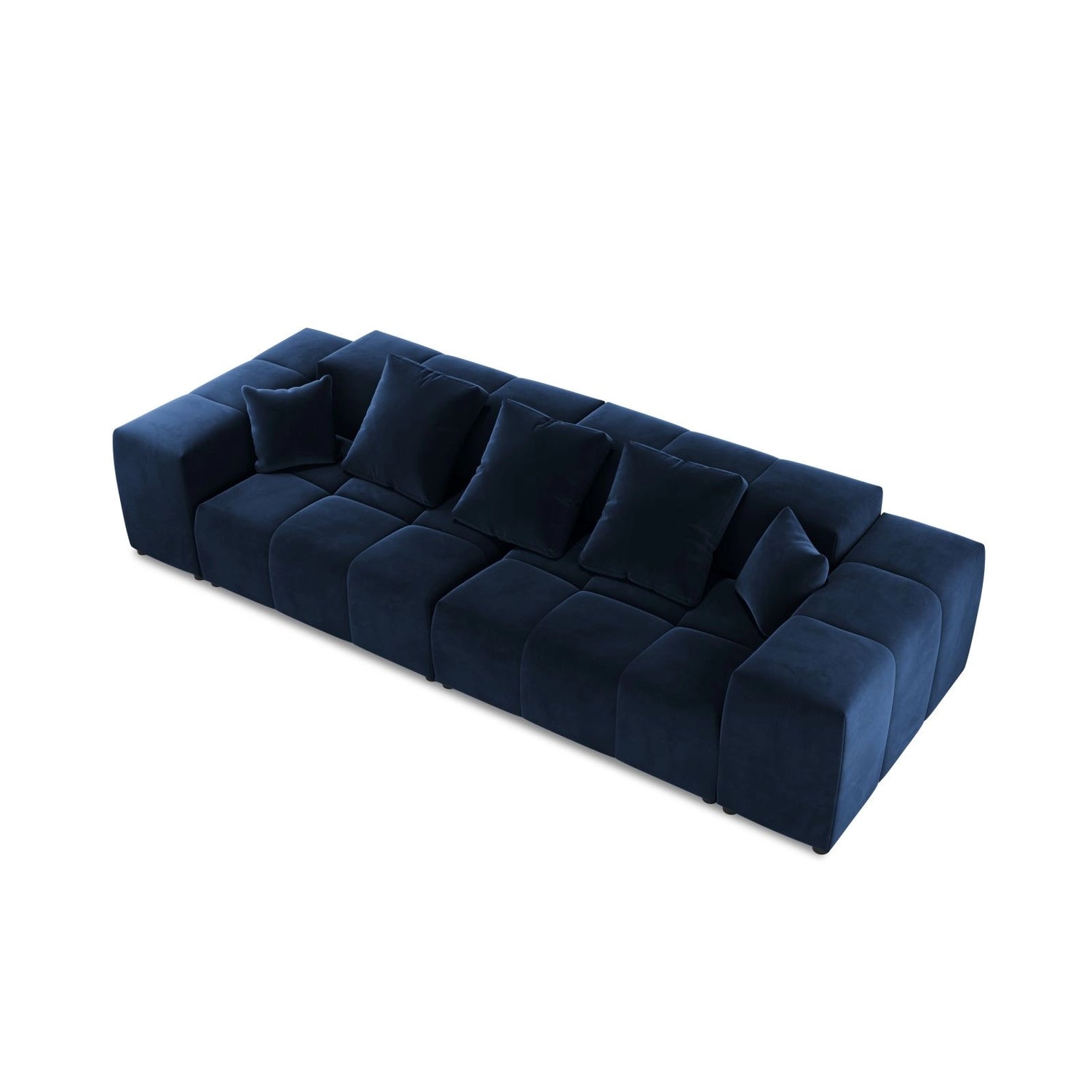 Rome 3-Sitzer Sofa aus Samt in Königsblau (Salvador 5), 320x120x75 cm von Cosmopolitan Design – Bild 4