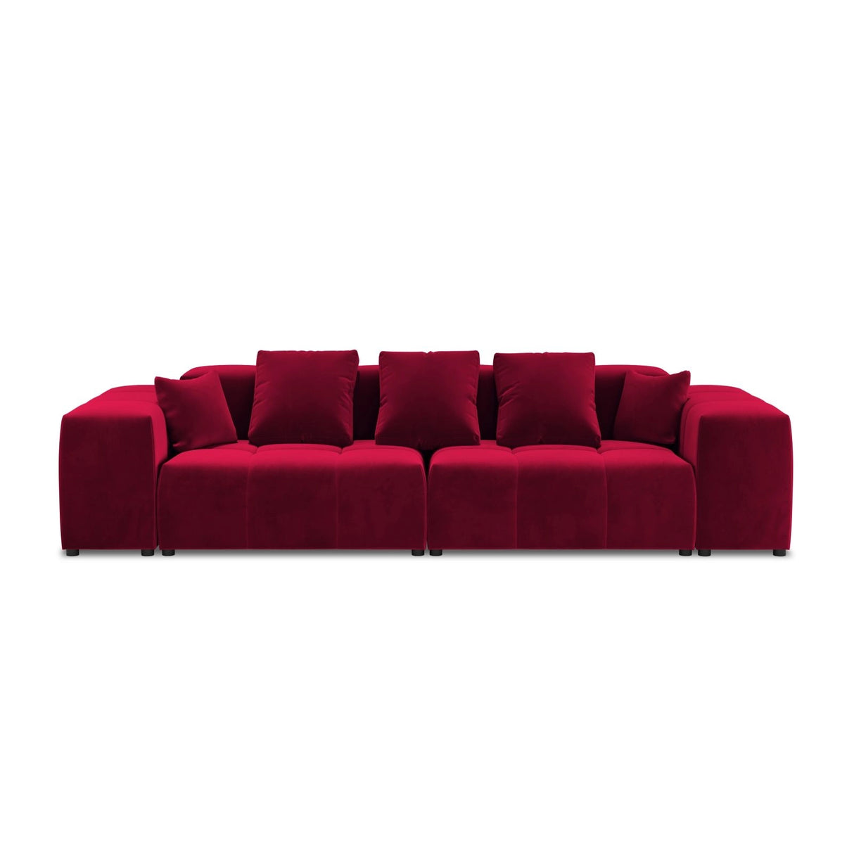 Rome 3-Sitzer Sofa aus Samt in Rot (Salvador 13), 320x120x75 cm von Cosmopolitan Design – Bild 3
