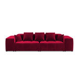 Rome 3-Sitzer Sofa aus Samt in Rot (Salvador 13), 320x120x75 cm von Cosmopolitan Design – Bild 3
