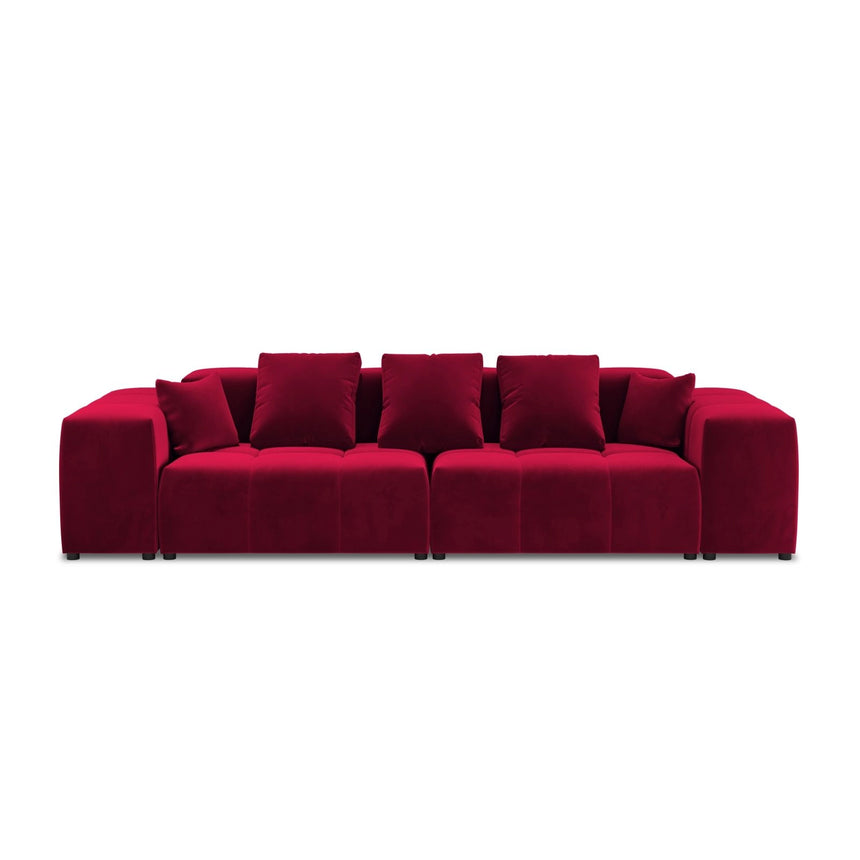 Rome 3-Sitzer Sofa aus Samt in Rot (Salvador 13), 320x120x75 cm von Cosmopolitan Design – Bild 3