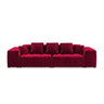 Rome 3-Sitzer Sofa aus Samt in Rot (Salvador 13), 320x120x75 cm von Cosmopolitan Design – Bild 3