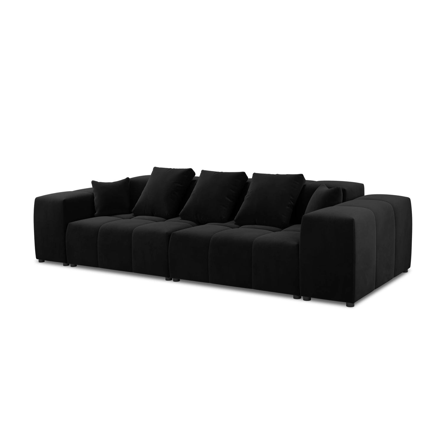 Rome 3-Sitzer Sofa aus Samt in Schwarz (Salvador 19), 320x120x75 cm von Cosmopolitan Design – Bild 1