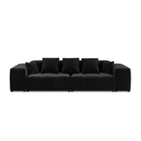 Rome 3-Sitzer Sofa aus Samt in Schwarz (Salvador 19), 320x120x75 cm von Cosmopolitan Design – Bild 3