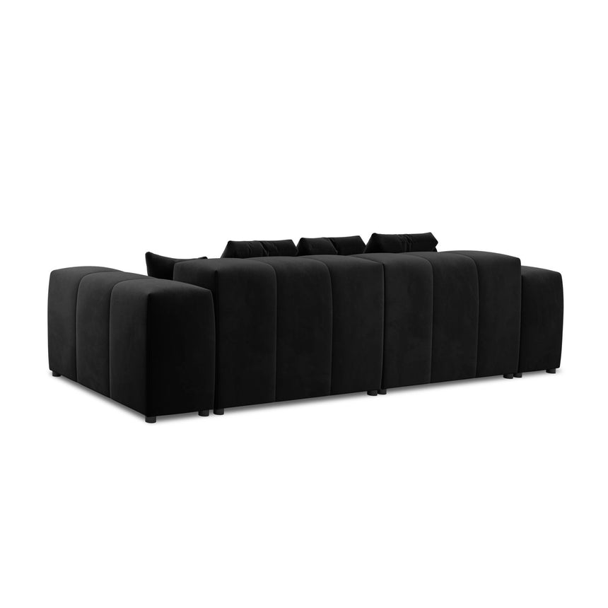 Rome 3-Sitzer Sofa aus Samt in Schwarz (Salvador 19), 320x120x75 cm von Cosmopolitan Design – Bild 5