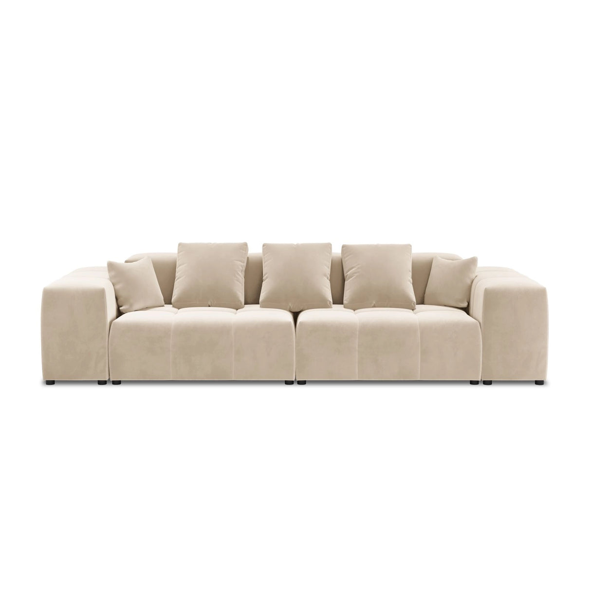 Rome 3-Sitzer Sofa aus Samt oder Strukturstoff, 320x120x75 cm von Cosmopolitan Design – Bild 3
