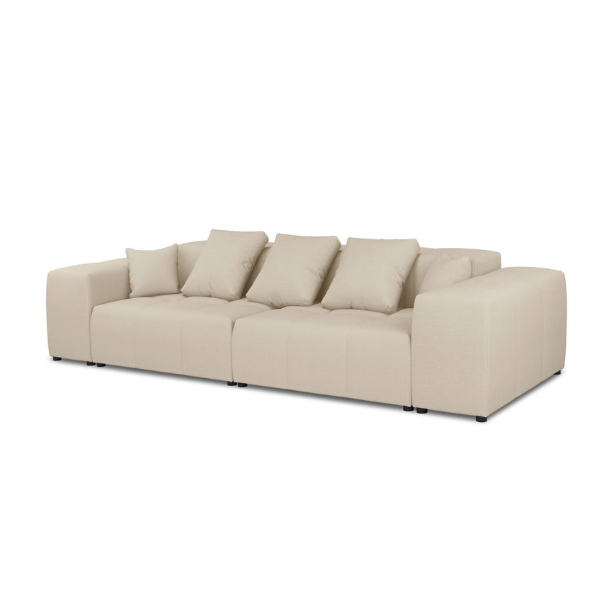 Rome 3-Sitzer Sofa aus Strukturierter Stoff in Beige (BABEL TOFFEE), 320x120x75 cm von Cosmopolitan Design – Bild 1