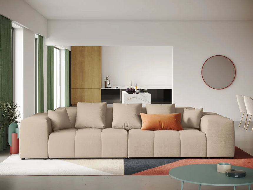 Rome 3-Sitzer Sofa aus Strukturierter Stoff in Beige (BABEL TOFFEE), 320x120x75 cm von Cosmopolitan Design – Bild 2