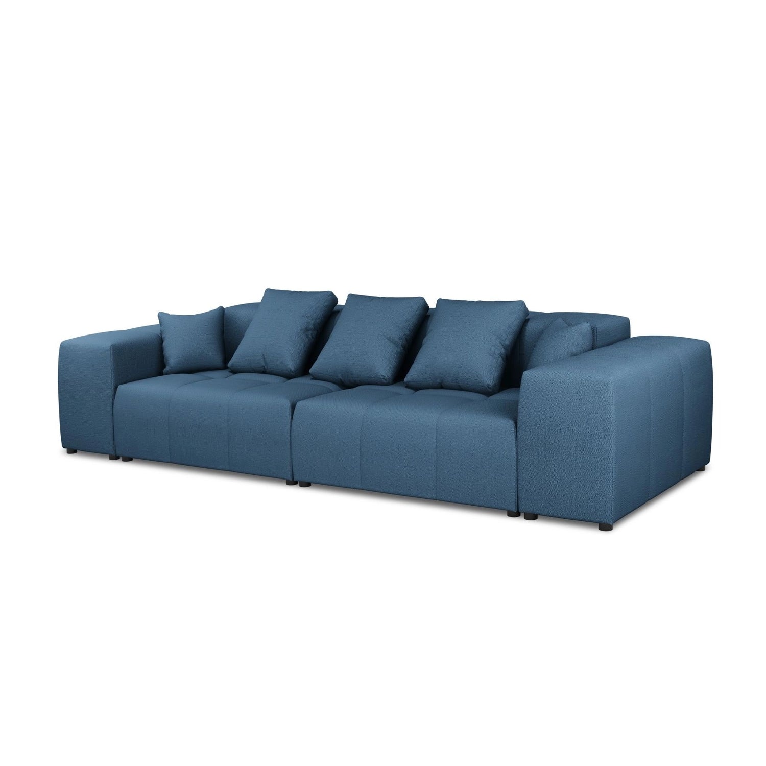 Rome 3-Sitzer Sofa aus Strukturierter Stoff in Dunkelblau (BABEL BLUE), 320x120x75 cm von Cosmopolitan Design – Bild 1