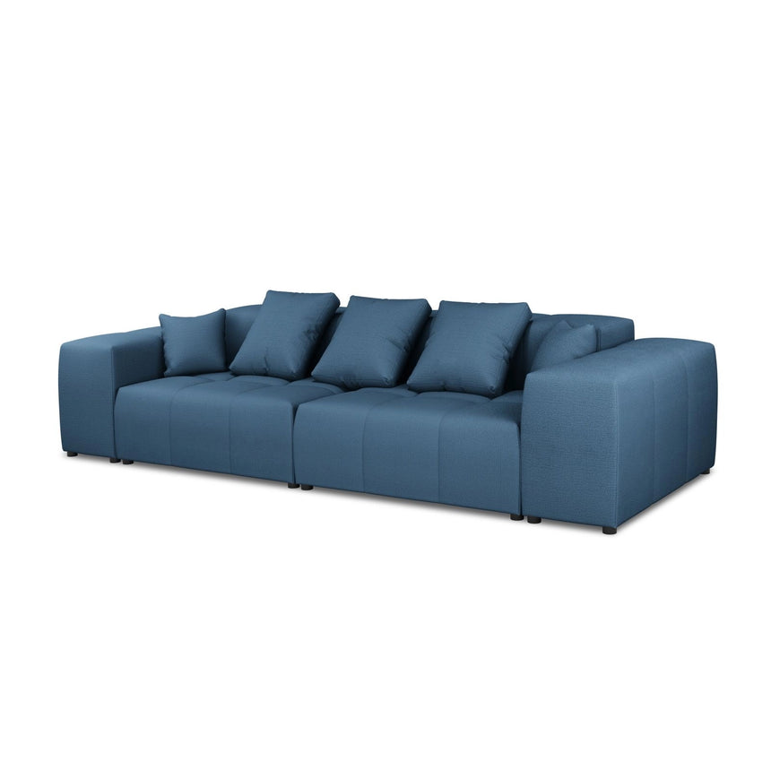 Rome 3-Sitzer Sofa aus Strukturierter Stoff in Dunkelblau (BABEL BLUE), 320x120x75 cm von Cosmopolitan Design – Bild 1