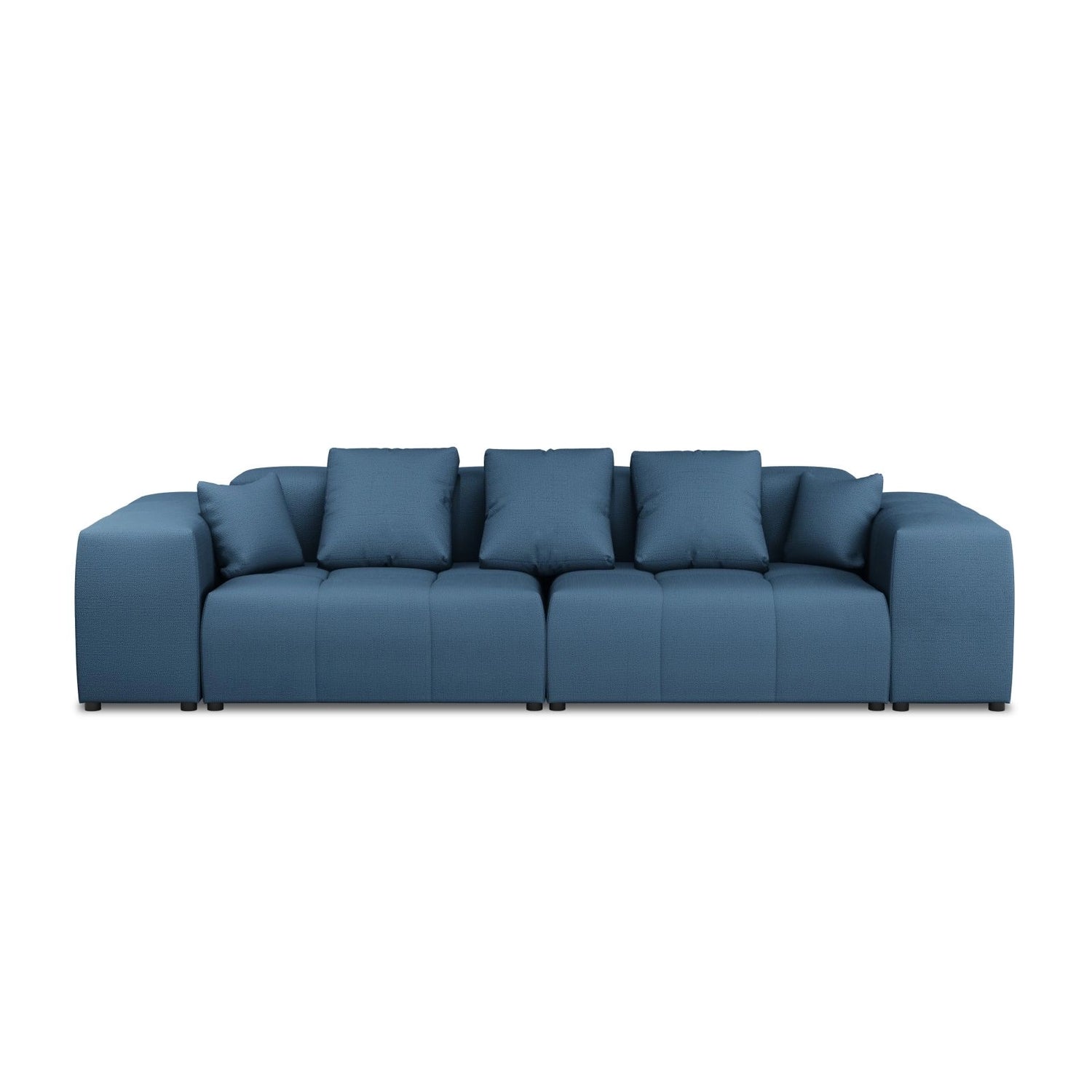 Rome 3-Sitzer Sofa aus Strukturierter Stoff in Dunkelblau (BABEL BLUE), 320x120x75 cm von Cosmopolitan Design – Bild 4