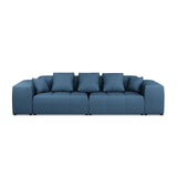 Rome 3-Sitzer Sofa aus Strukturierter Stoff in Dunkelblau (BABEL BLUE), 320x120x75 cm von Cosmopolitan Design – Bild 4