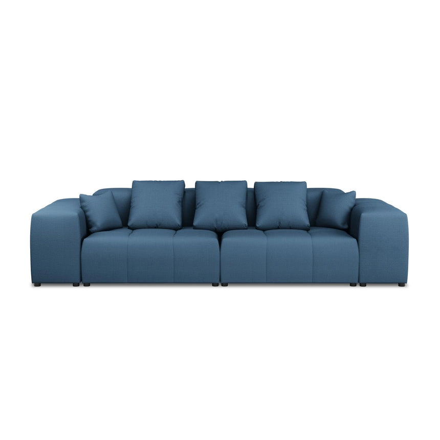Rome 3-Sitzer Sofa aus Strukturierter Stoff in Dunkelblau (BABEL BLUE), 320x120x75 cm von Cosmopolitan Design – Bild 4