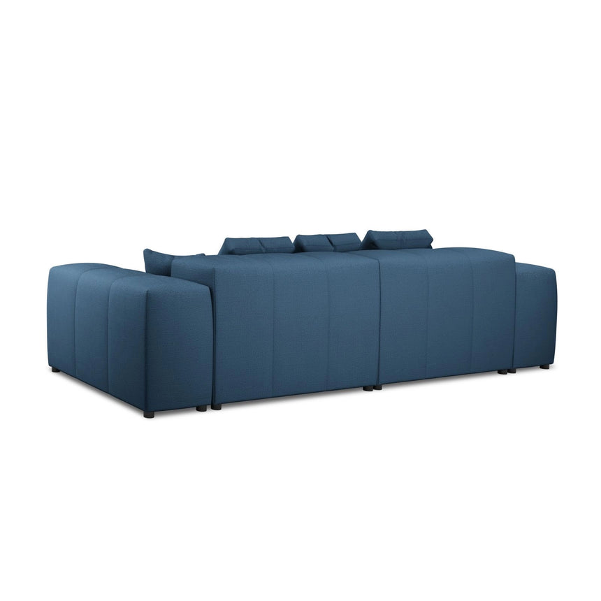 Rome 3-Sitzer Sofa aus Strukturierter Stoff in Dunkelblau (BABEL BLUE), 320x120x75 cm von Cosmopolitan Design – Bild 6