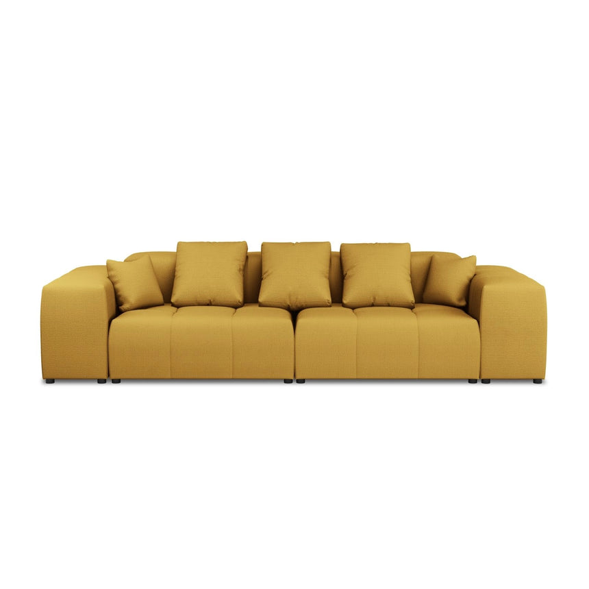 Rome 3-Sitzer Sofa aus Strukturierter Stoff in Gelb (BABEL YELLOW), 320x120x75 cm von Cosmopolitan Design – Bild 4
