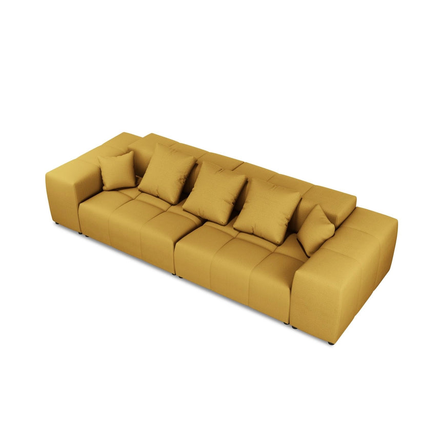 Rome 3-Sitzer Sofa aus Strukturierter Stoff in Gelb (BABEL YELLOW), 320x120x75 cm von Cosmopolitan Design – Bild 5