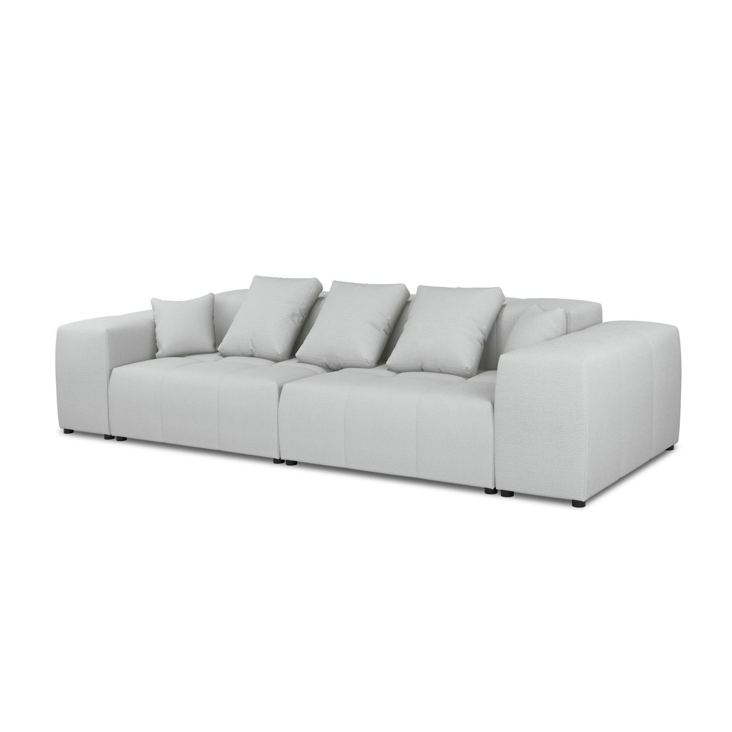 Rome 3-Sitzer Sofa aus Strukturierter Stoff in Hellgrau (BABEL LIGHT GREY), 320x120x75 cm von Cosmopolitan Design – Bild 1