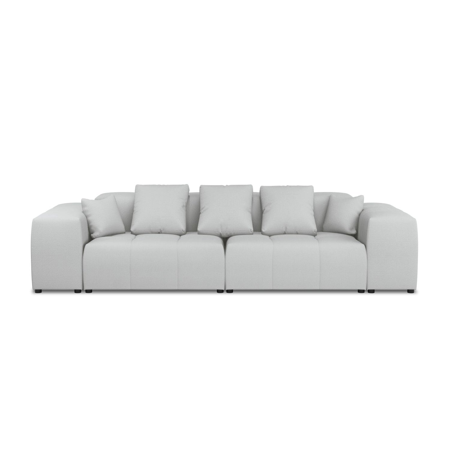 Rome 3-Sitzer Sofa aus Strukturierter Stoff in Hellgrau (BABEL LIGHT GREY), 320x120x75 cm von Cosmopolitan Design – Bild 4